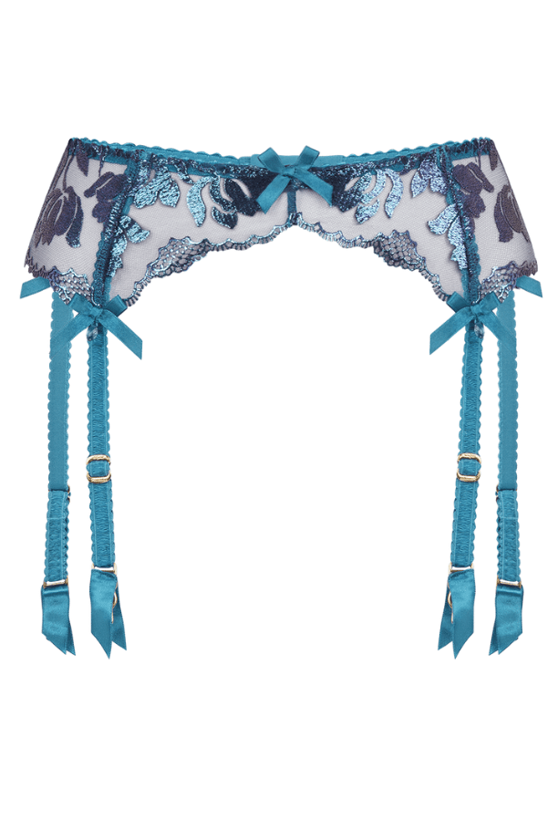 Sparkle Suspender - Teal - Chrie Amour