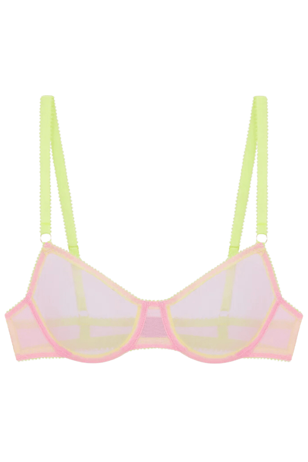 Ines Clean Tulle Underwire Bra - Bright Pink - Chérie Amour