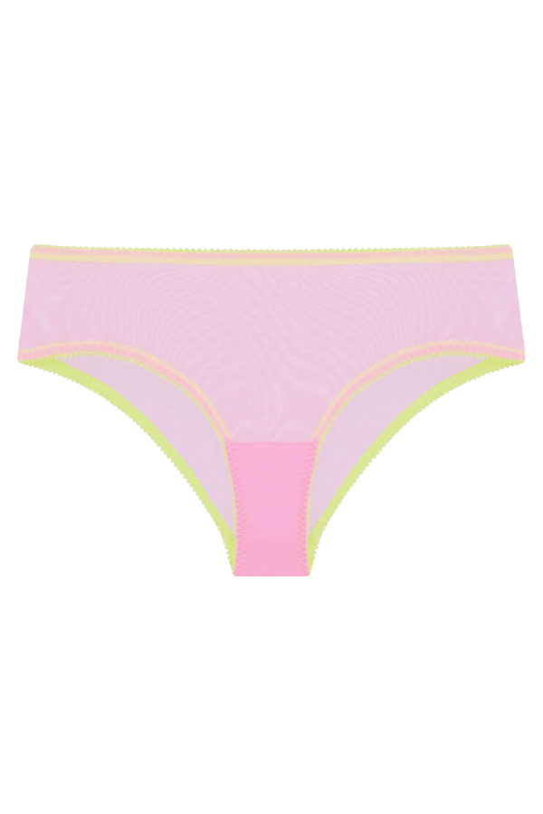 Dora Larsen Underwear Ines Clean Tulle High Waist Knicker- Bright Pink