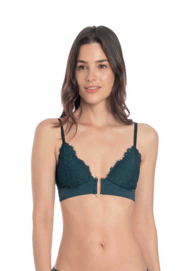 Tourmaline Bloom Bra - Teal