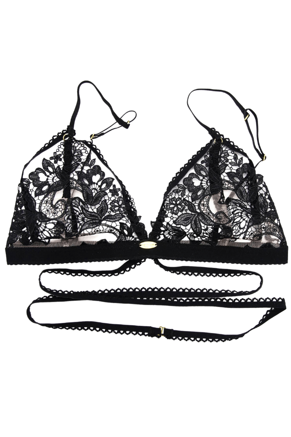 strappy black bralette