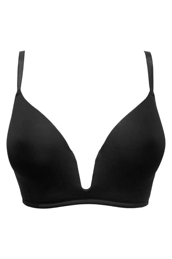 Pour Moi Forever Fiore Plunge Push Up Underwire T-shirt Bra  (183309),38C,Almond 