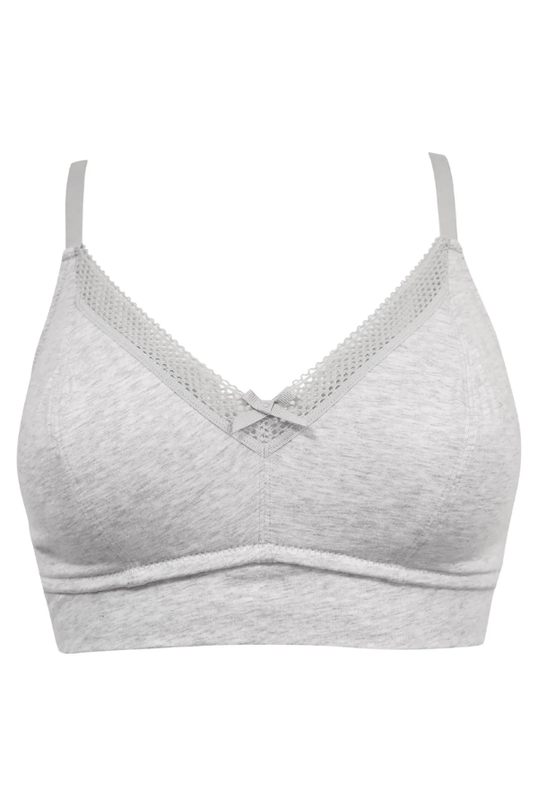 Love To Lounge Cotton Non-Wired Bra - Grey