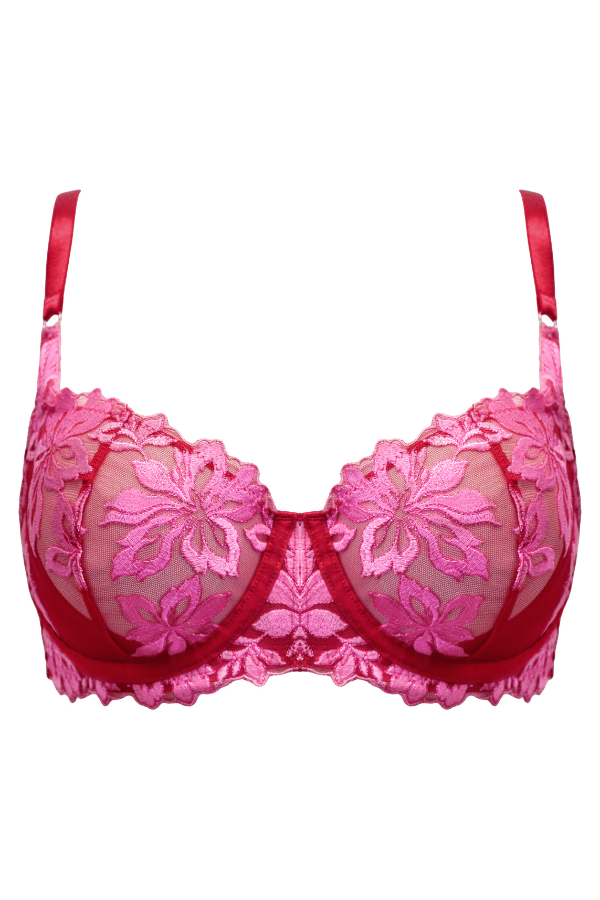 Roxie Underwired Bra - Red/Pink - Chérie Amour