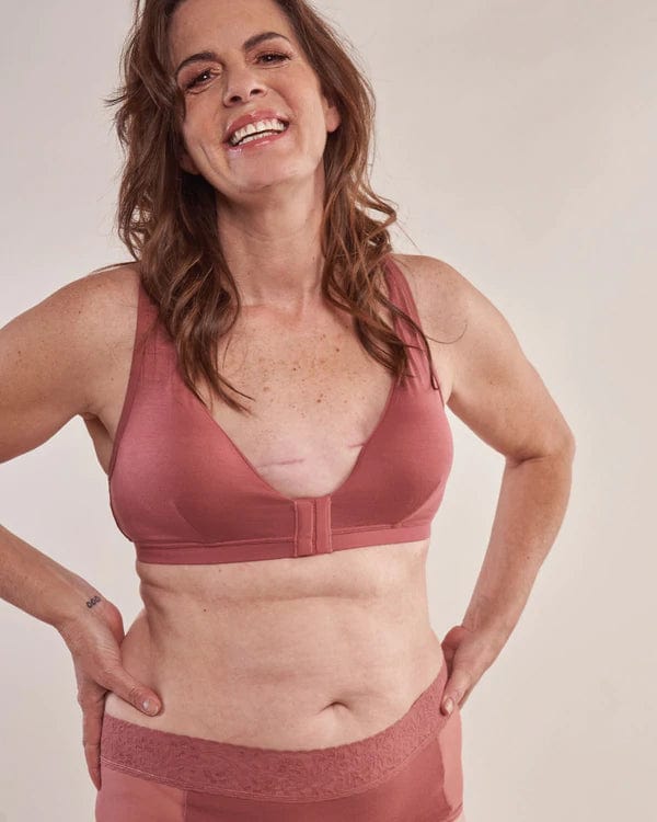 Melissa Mastectomy Pocketed Bra - Dusty Rose - Chérie Amour