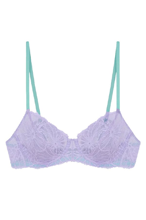 Anais Graphic Lace Underwire Bra- Lavender