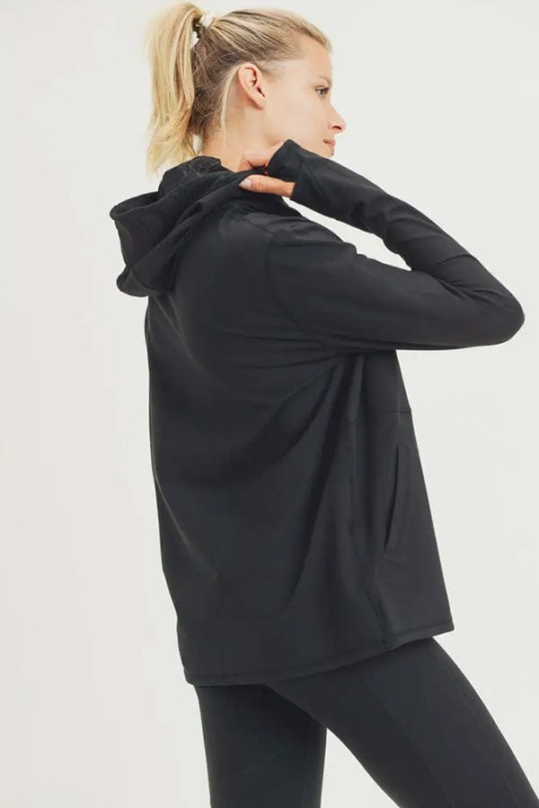 Black thumbhole on sale hoodie