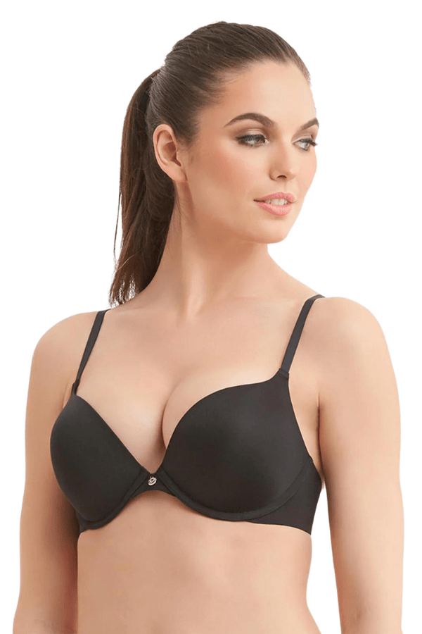 Core Microfiber Push-Up Bra in Black