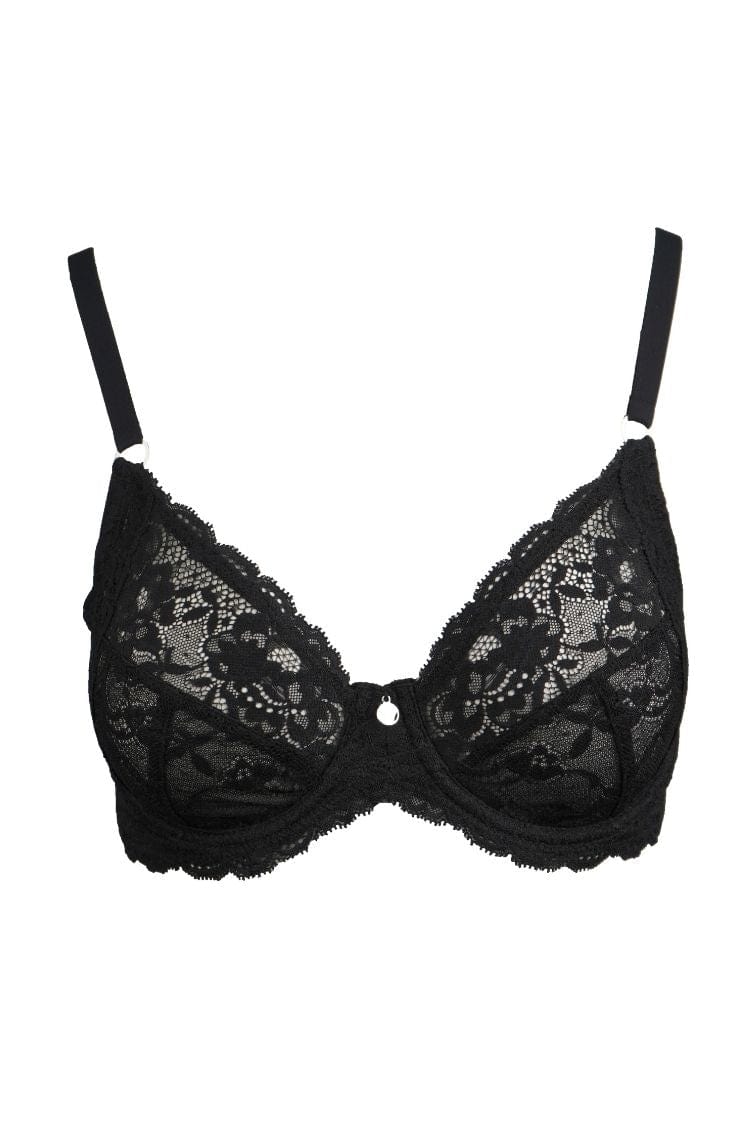 Montelle Bras Muse Full Cup Lace Bra- Black