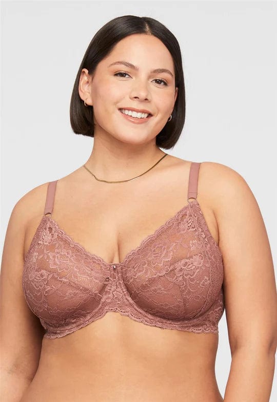 Muse Full Cup Lace Bra- Pecan