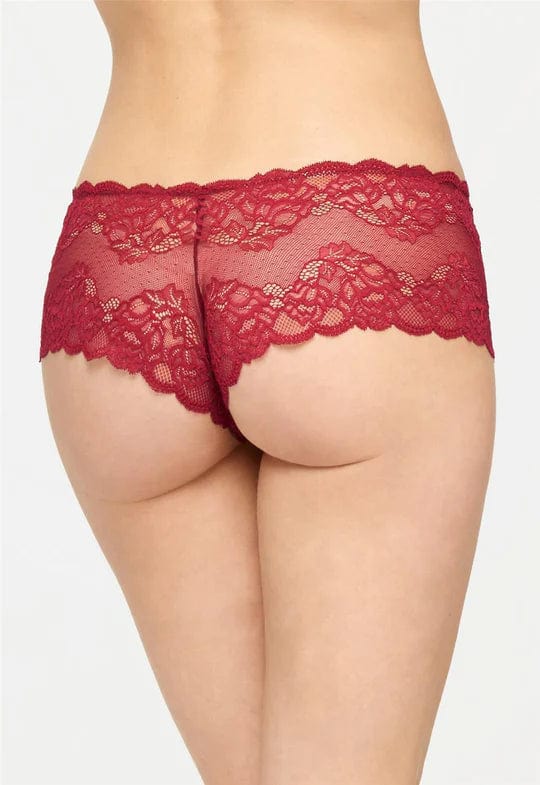 Lace Cheeky Panty- Merlot - Chérie Amour