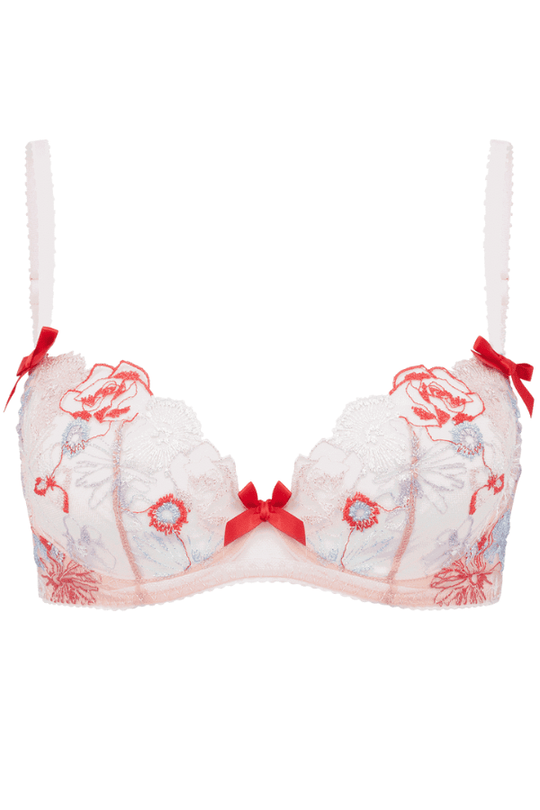 Zuri Plunge Bra - Red/Blue