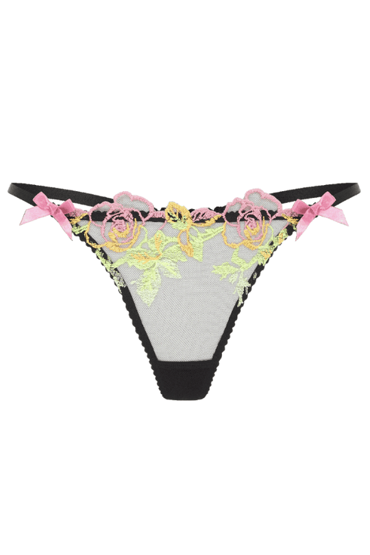 Callypso Thong - Black/Neon