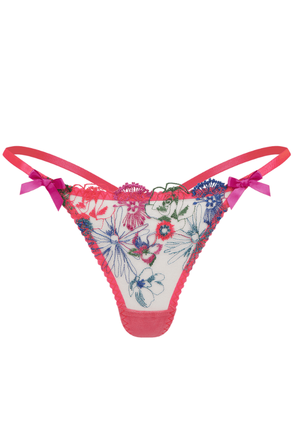 Agent Provocateur Thong Orange/Teal/Pink / XS Zuri Thong - Orange/Teal/Pink