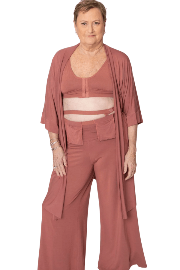 AnaOno Robe Dusty Rose / One Size Miena Robe with Drain Management Belt - Dusty Robe