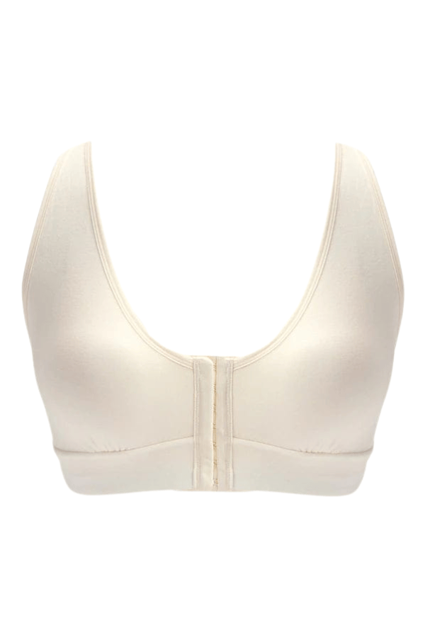 AnaOno Wire-Free Rora Pocketed Front Closure Bra - Ivory