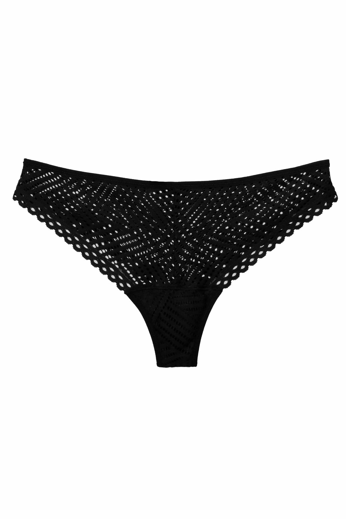 Antigel Thongs Tressage Graphic Thong - Black