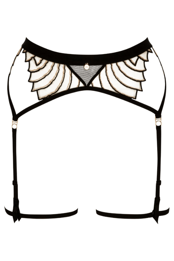 Atelier Amour Lingerie Accessories Cosmic Dream Suspender Belt - Black