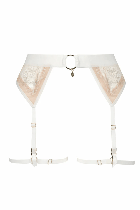 Après Minuit Suspender Belt - White