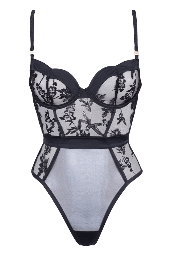 Bluebella Bodysuit Cassandra Wired Body - Black