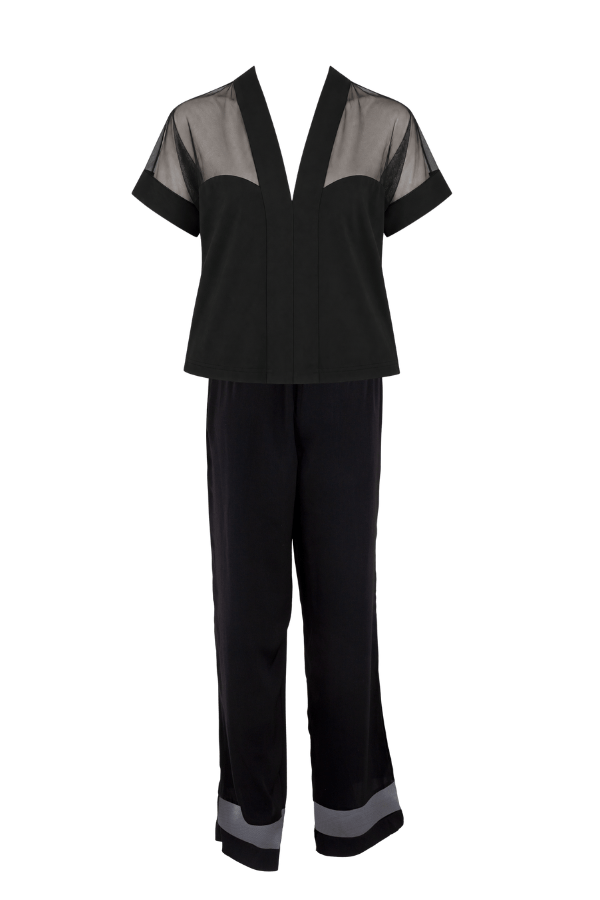 Bluebella Pajama Set Richmond Long PJ Set - Black