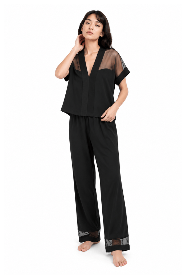 Bluebella Pajama Set Richmond Long PJ Set - Black