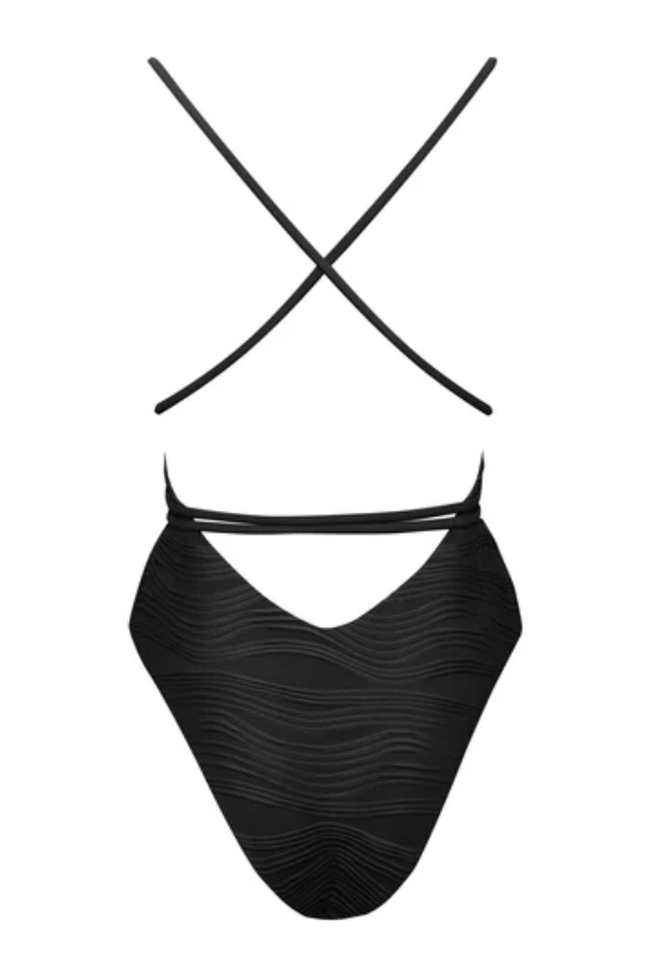 Bluebella Swimsuit Orta Multi-Way Plunge Swimsuit - Black