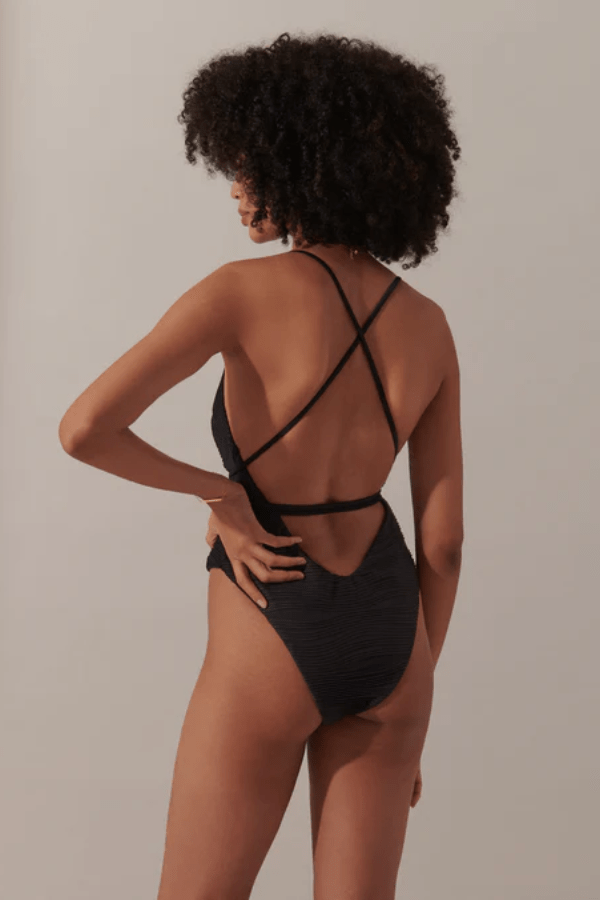 Bluebella Swimsuit Orta Multi-Way Plunge Swimsuit - Black