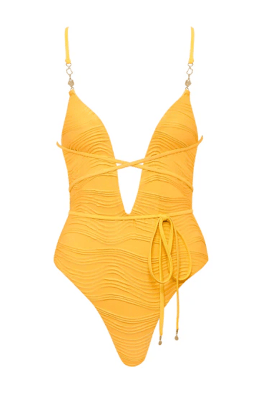 Orta Multi-Way Plunge Swimsuit - Yellow