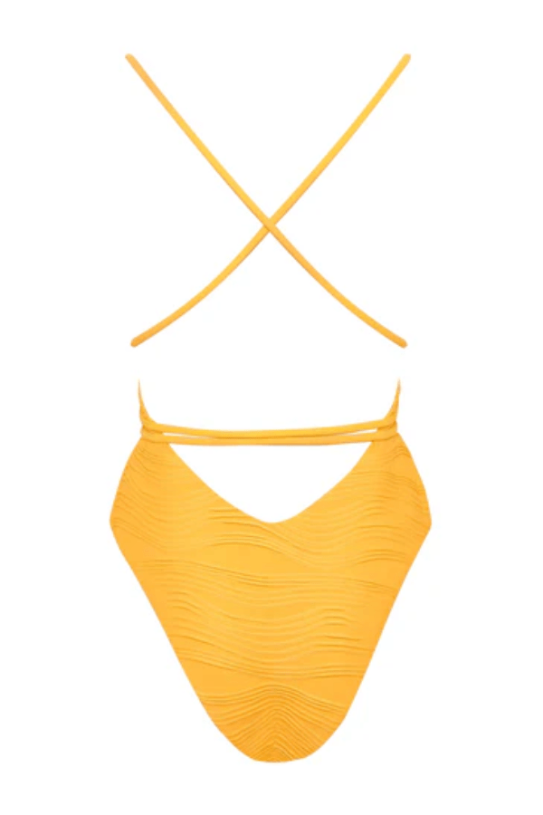 Bluebella Swimsuit Orta Multi-Way Plunge Swimsuit - Yellow