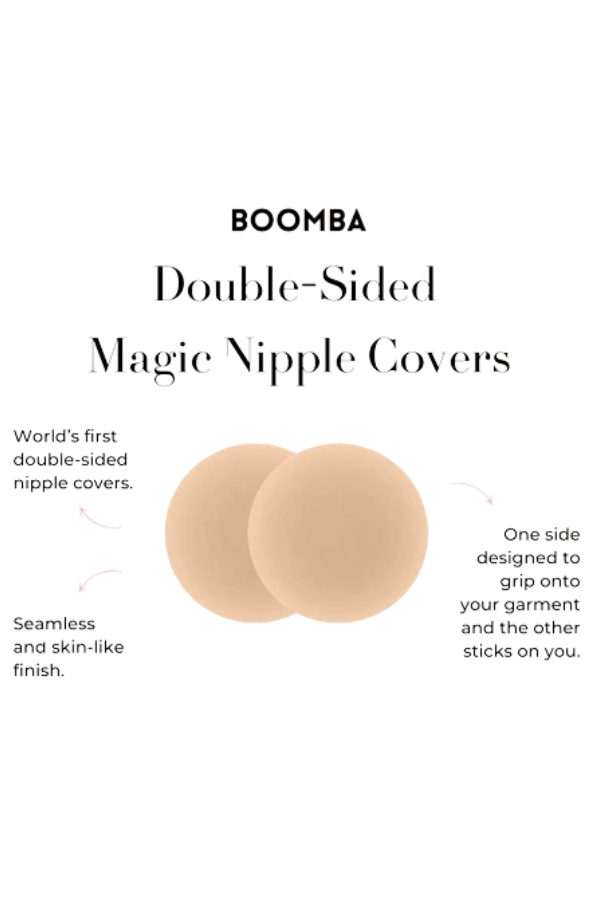 Boomba Adhesives + Inserts Beige Double-Sided Magic Nipple Covers - Adhesive- Beige