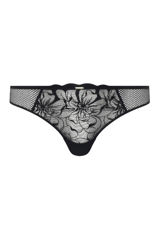 Fleurs Thong- Black