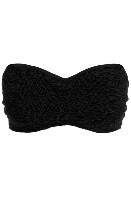 Ibiza Waves Bandeau Bikini Top - Black