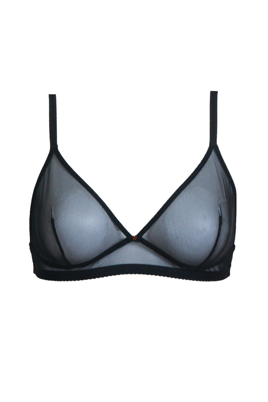 Malla Triangle Bra - Black