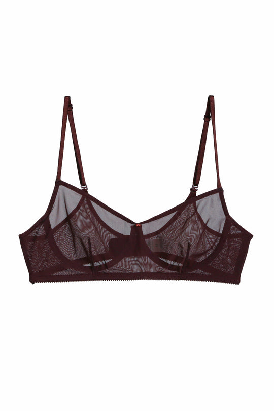 Malla Shelf Underwire Bra - Brown