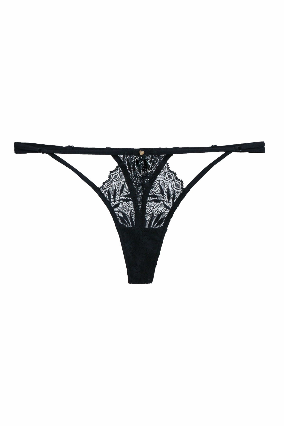 Clo Intimo Thongs Black / One Size Selva Adjustable Thong - Black