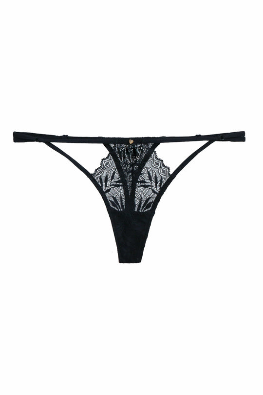 Selva Adjustable Thong - Black