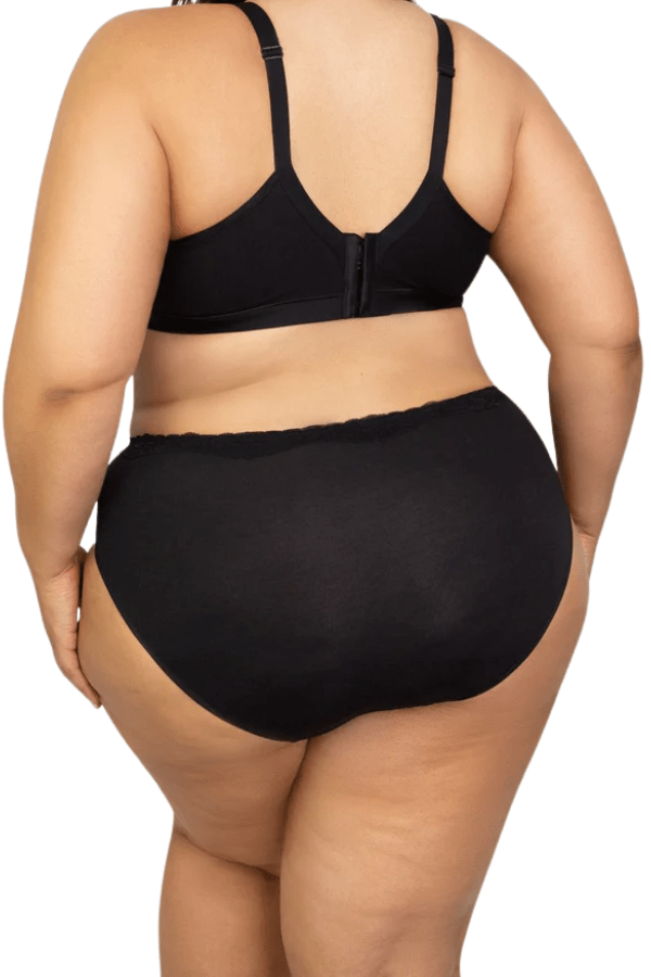 Curvy Couture Brief Cotton Luxe Hipster - Black
