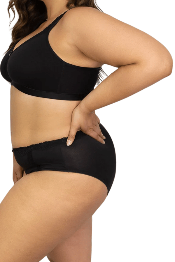 Curvy Couture Brief Cotton Luxe Hipster - Black