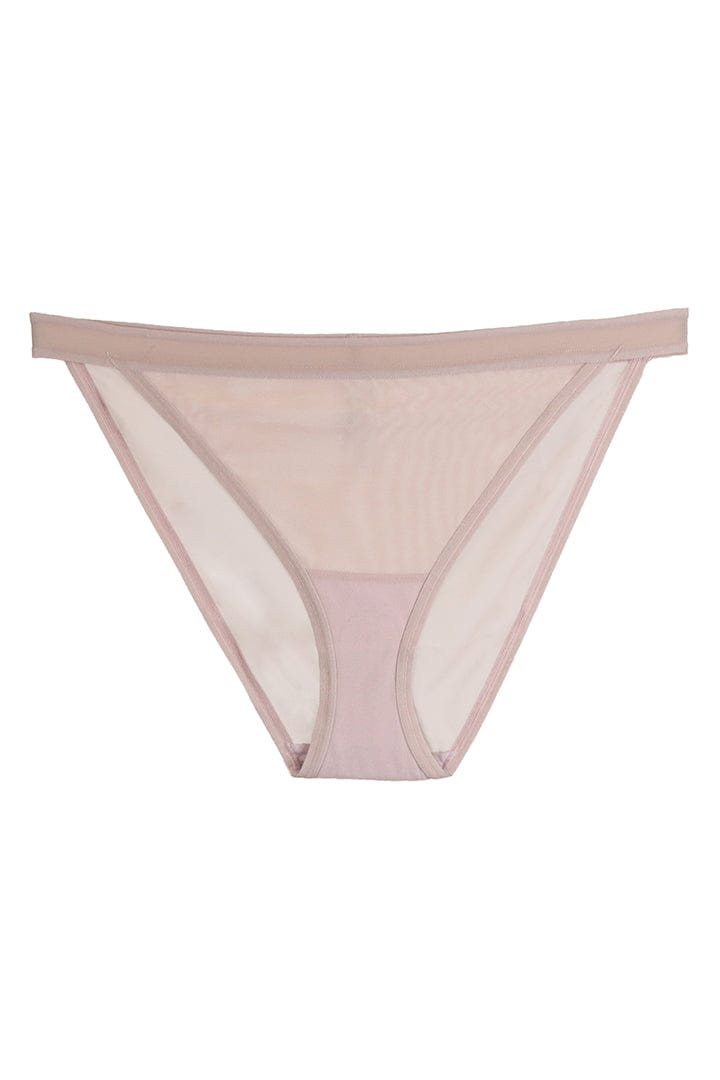 Curvy Couture Briefs Bark / XS Sheer Mesh String Bikini - Bark