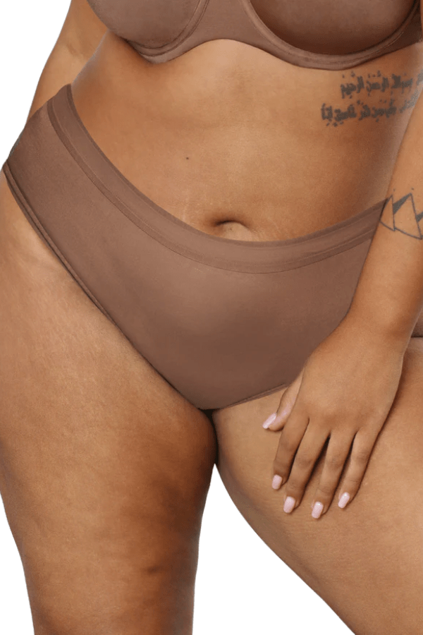 Curvy Couture Briefs Silky Smooth High Cut Brief - Sweet Tea