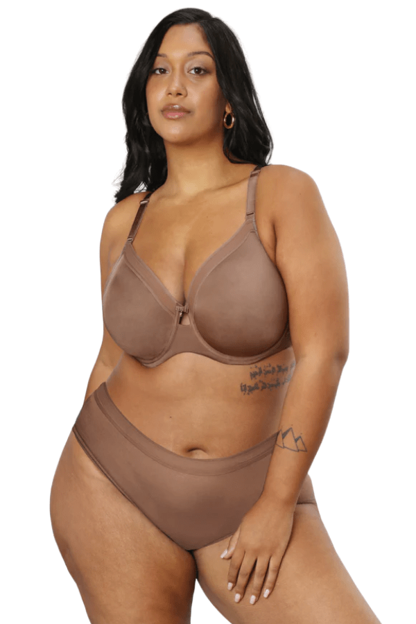 Curvy Couture Briefs Sweet Tea / S Silky Smooth High Cut Brief - Sweet Tea