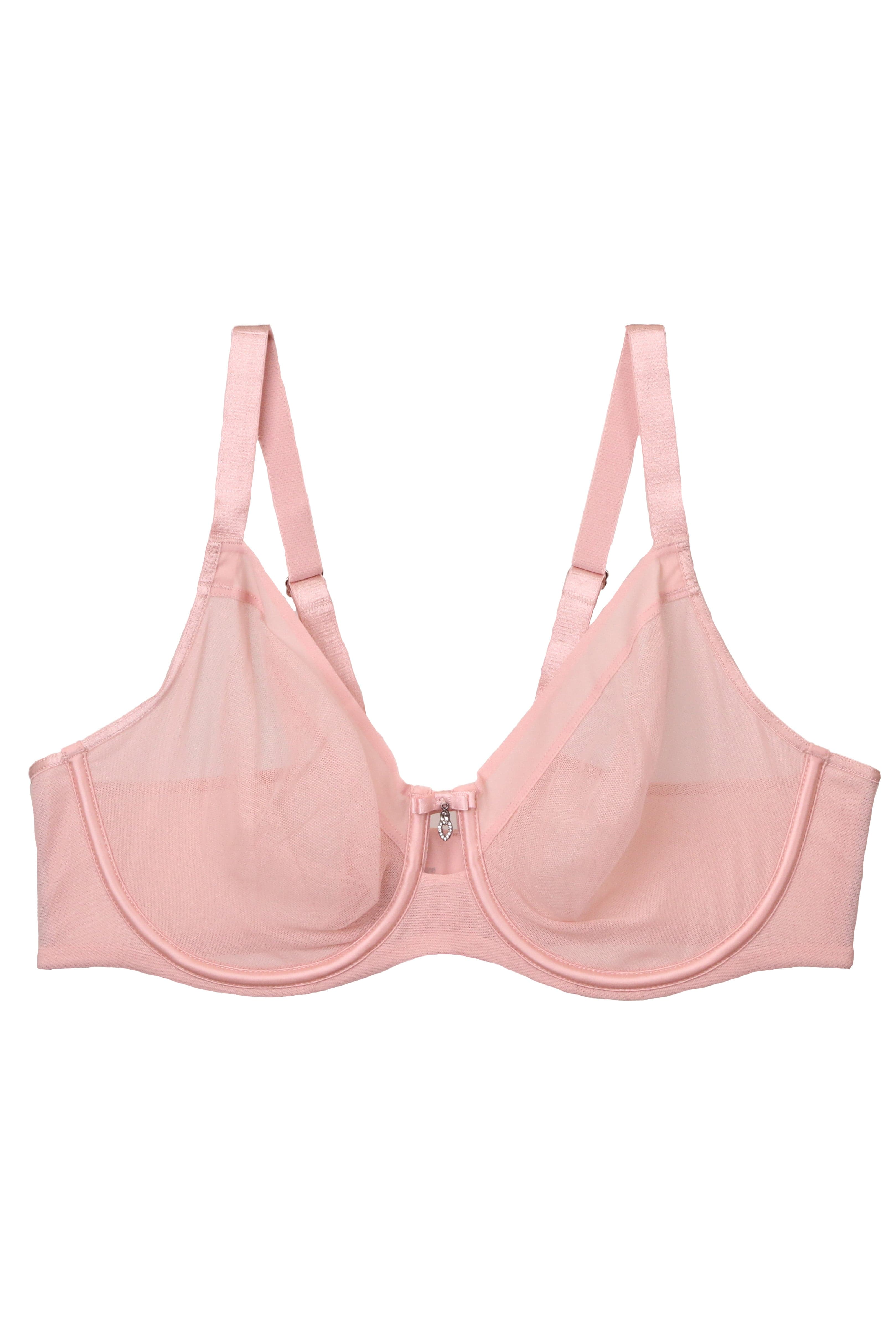 CURVY COUTURE SHEER MESH BLUSH PINK 1311 – Bella Bra Shop