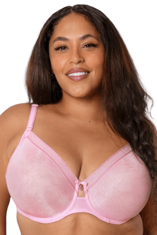 Shimmer Unlined Underwire Bra - Pink