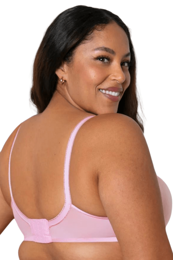 Curvy Couture Plunge Shimmer Unlined Underwire Bra - Pink