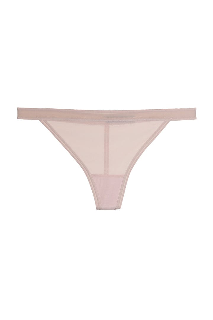 Curvy Couture thongs Bark / XS Sheer Mesh G-String - Bark
