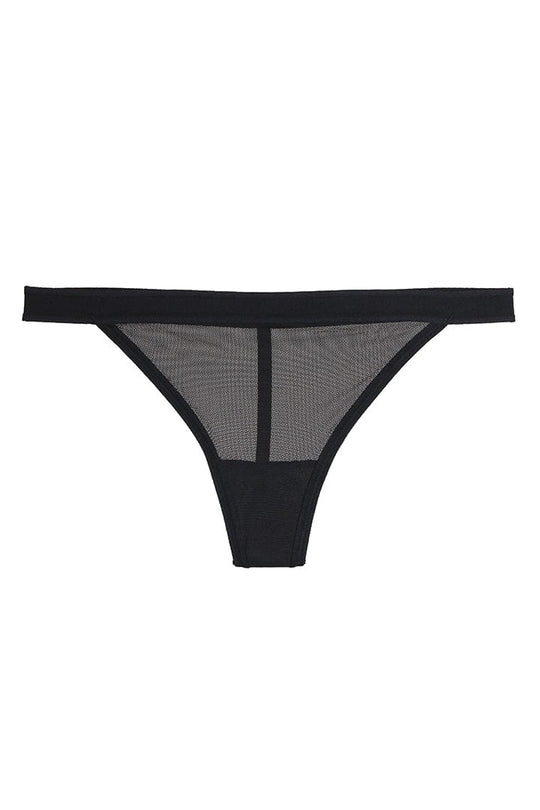 Sheer Mesh G-String - Black