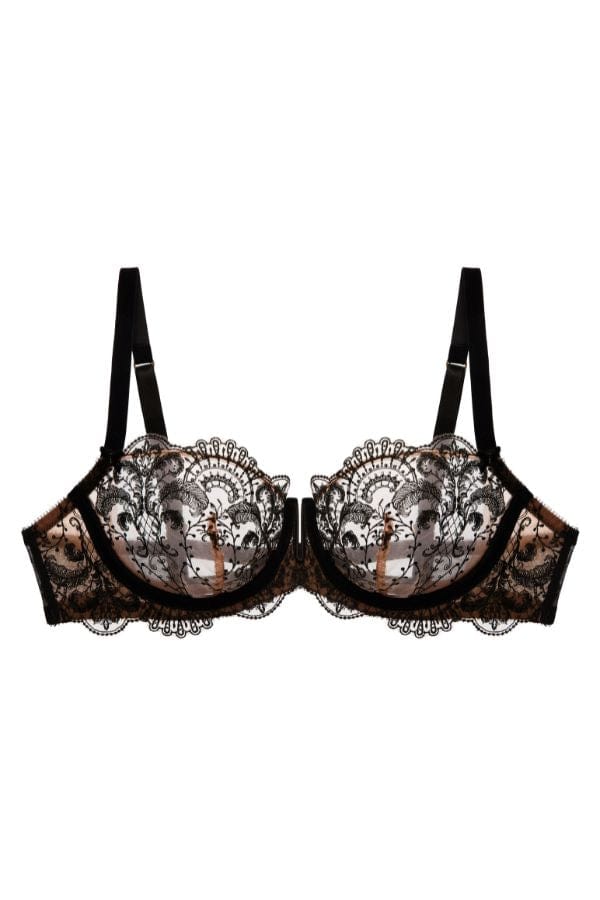 Dita Von Teese Balcony Nom de Plume Underwire Balconette Bra - Black