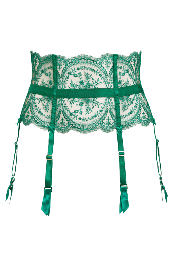 Dita Von Teese Lingerie Accessories Severine Suspender - Emerald