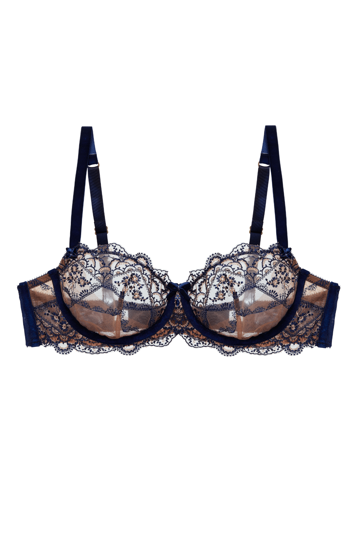 Dita Von Teese Lingerie After Dark / 32 DDD/F Yvonne Underwire Bra - Navy